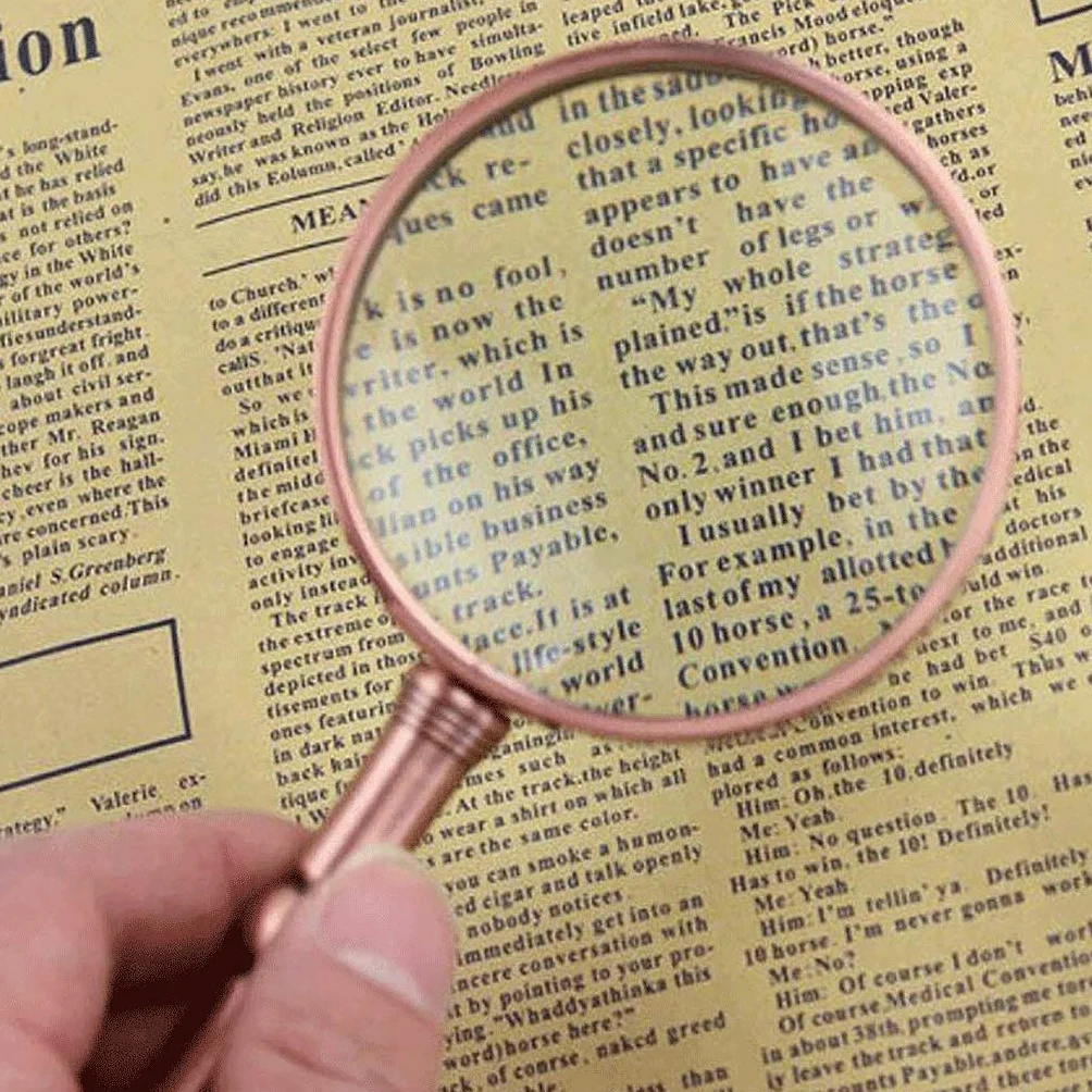 Lente d'Ingrandimento Portatile in Bronzo ad Alta Definizione per Anziani, Speciale per la Lettura, espandibile per Anziani, Lente d'Ingrandimento Portatile