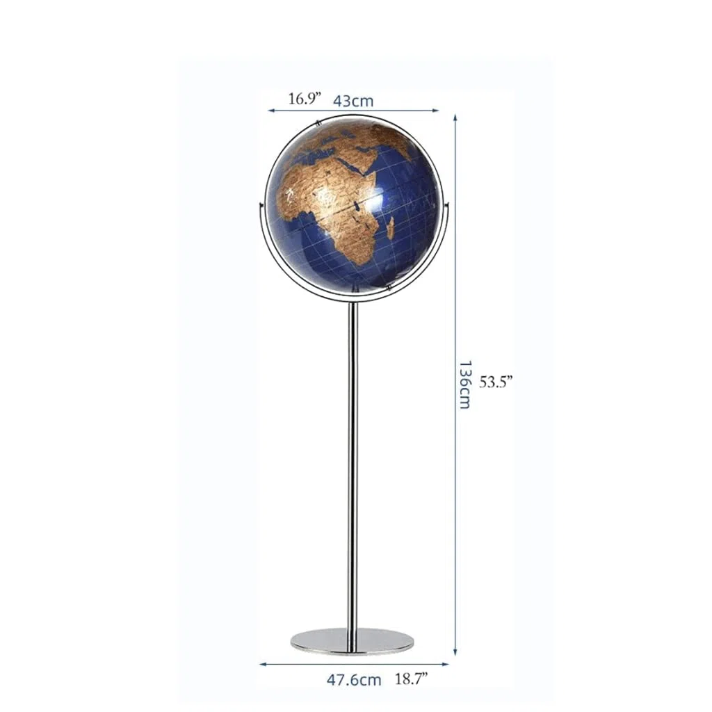 Globo terrestre, Decorazione for La Casa, Marcatura Di Testo Chiaro(E)