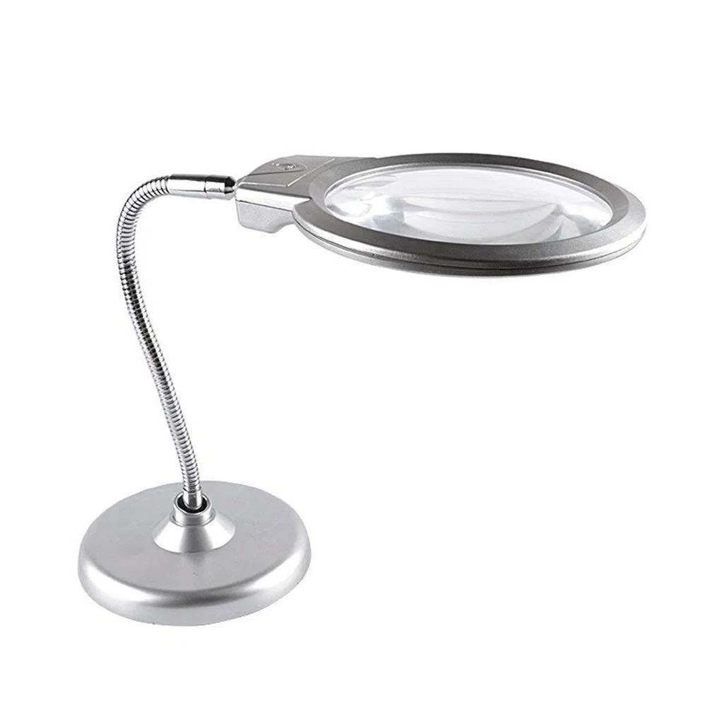 Lente d'Ingrandimento Pieghevole da Tavolo a LED, ingrandimento 10 Volte Doppio 20 Volte, Lenti ottiche di Protezione per Gli Occhi, Lenti di ingrandimento per la Lettura