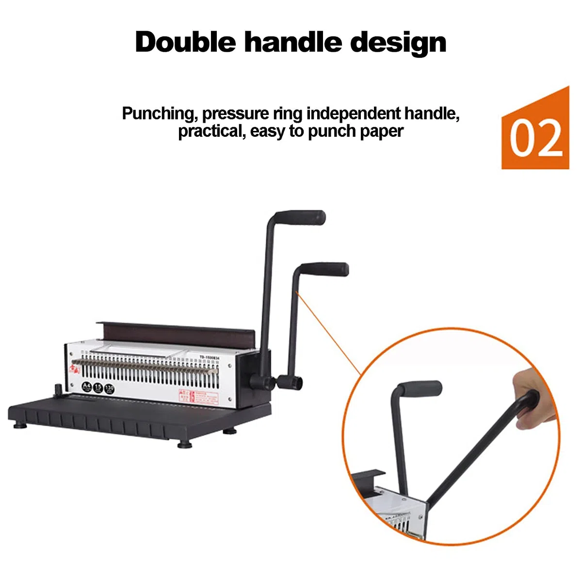 Accessori per Ufficio, rilegatrici Rilegatrice a Pettine per Risparmio di manodopera Rilegatrice per Clip per Grembiule Punzonatrice per Documenti a 34 Fori, Grigio, 46X26x35 cm