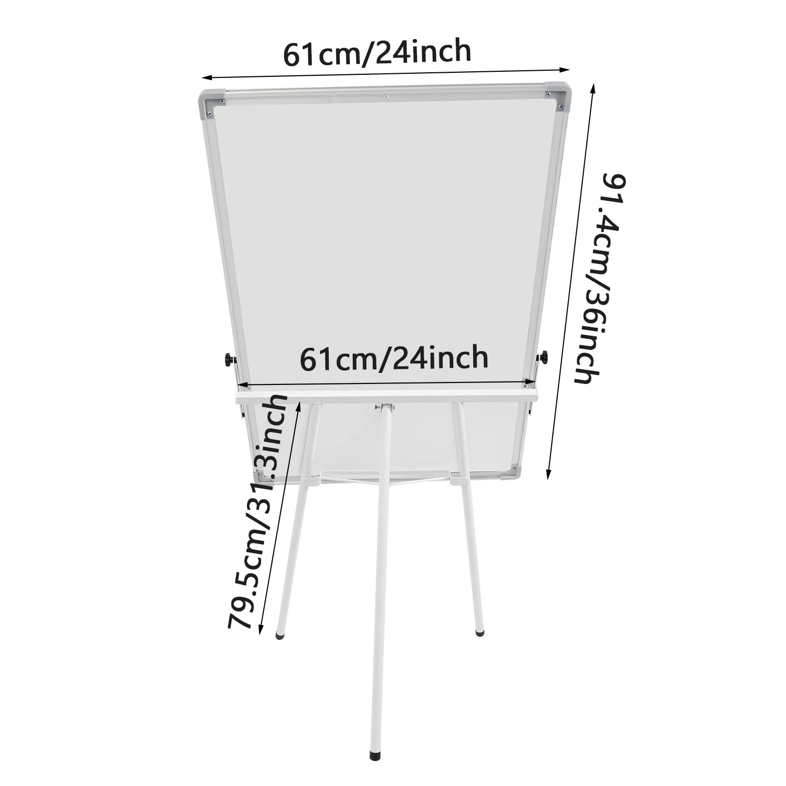Lavagna a fogli mobili, 61 x 91,4 cm, supporto per lavagna magnetica, portatile, lavabile, con supporto per casa, ufficio, scuola