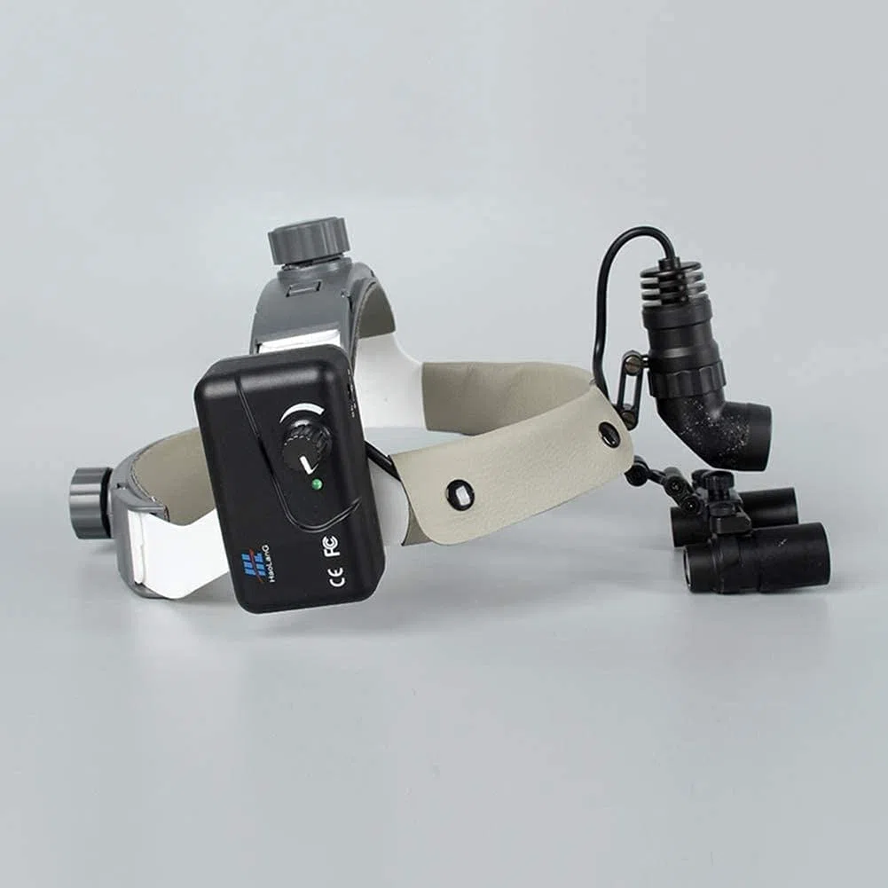 Lenti d'Ingrandimento Dentali, Lenti d'Ingrandimento Binoculari Chirurgiche Dentali - Lente d'Ingrandimento Binoculare 4X 420 Mm con Lampada Frontale A LED da 5 W