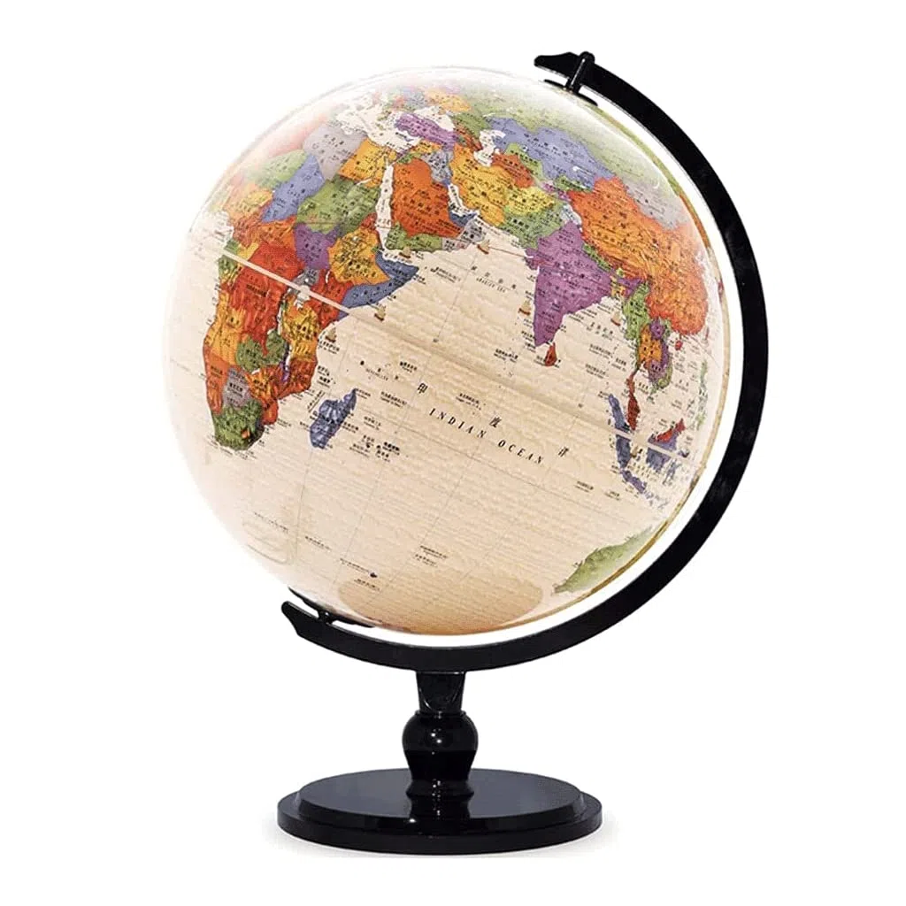 Globo terrestre, Con Globo Politico Da Tavolo Supporto Nero
