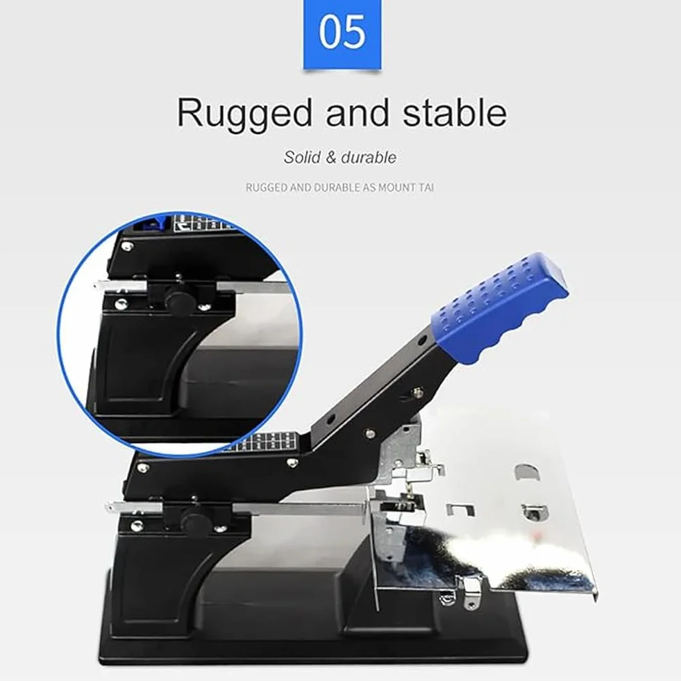Pinzatrice resistente – Rilegatrice manuale da tavolo, formato A3/A4, capacità 60 fogli per ufficio e uso domestico, pinzatrice piatta per una facile rilegatura dei libri