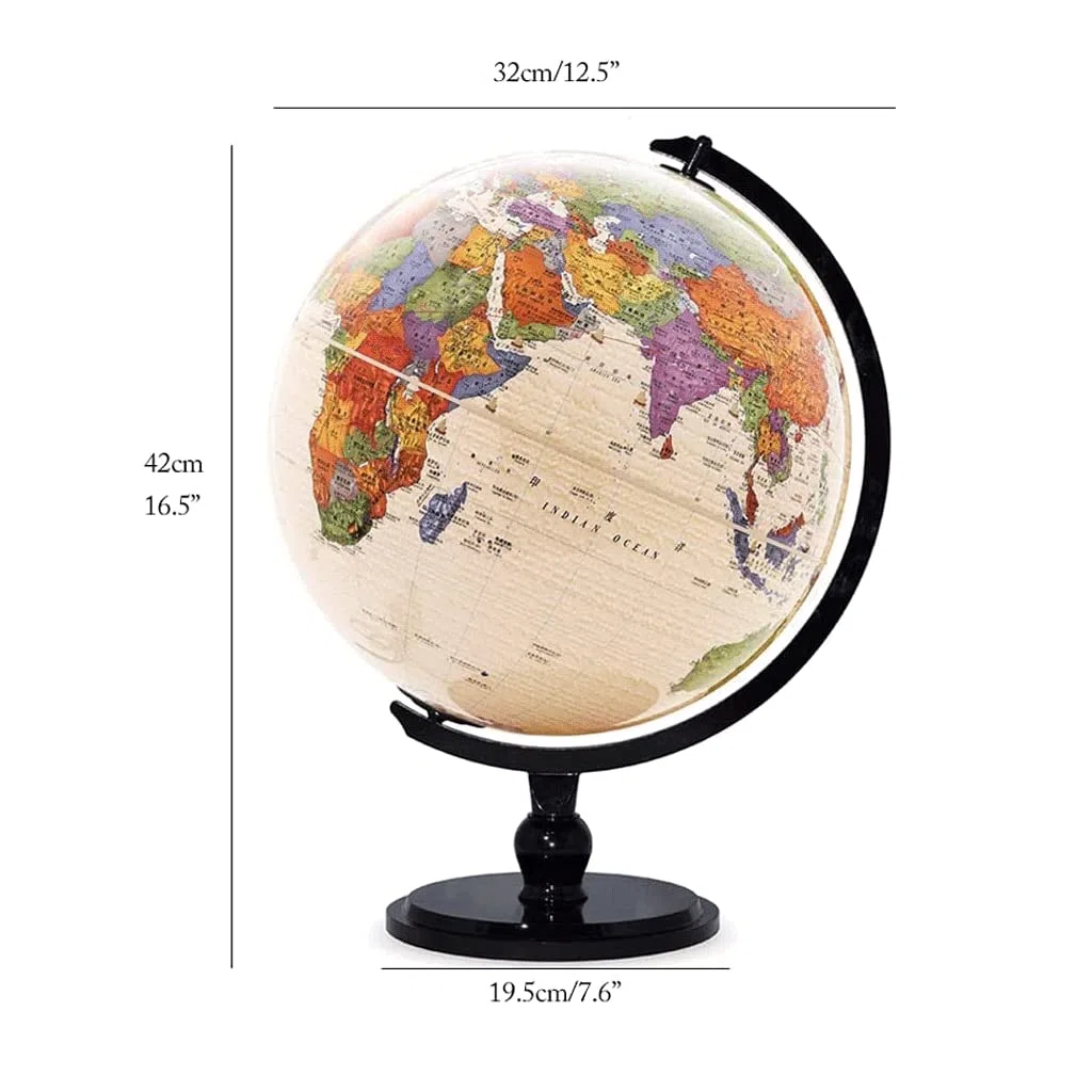 Globo terrestre, Con Globo Politico Da Tavolo Supporto Nero