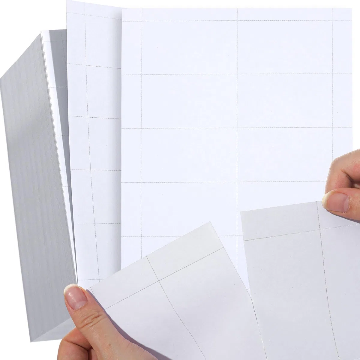 Biglietti da visita vuoti stampabili, 8,9 x 2, carta perforata per stampanti a getto d'inchiostro e laser, 10 carte per foglio, colore: bianco (600 fogli/6000 pezzi)