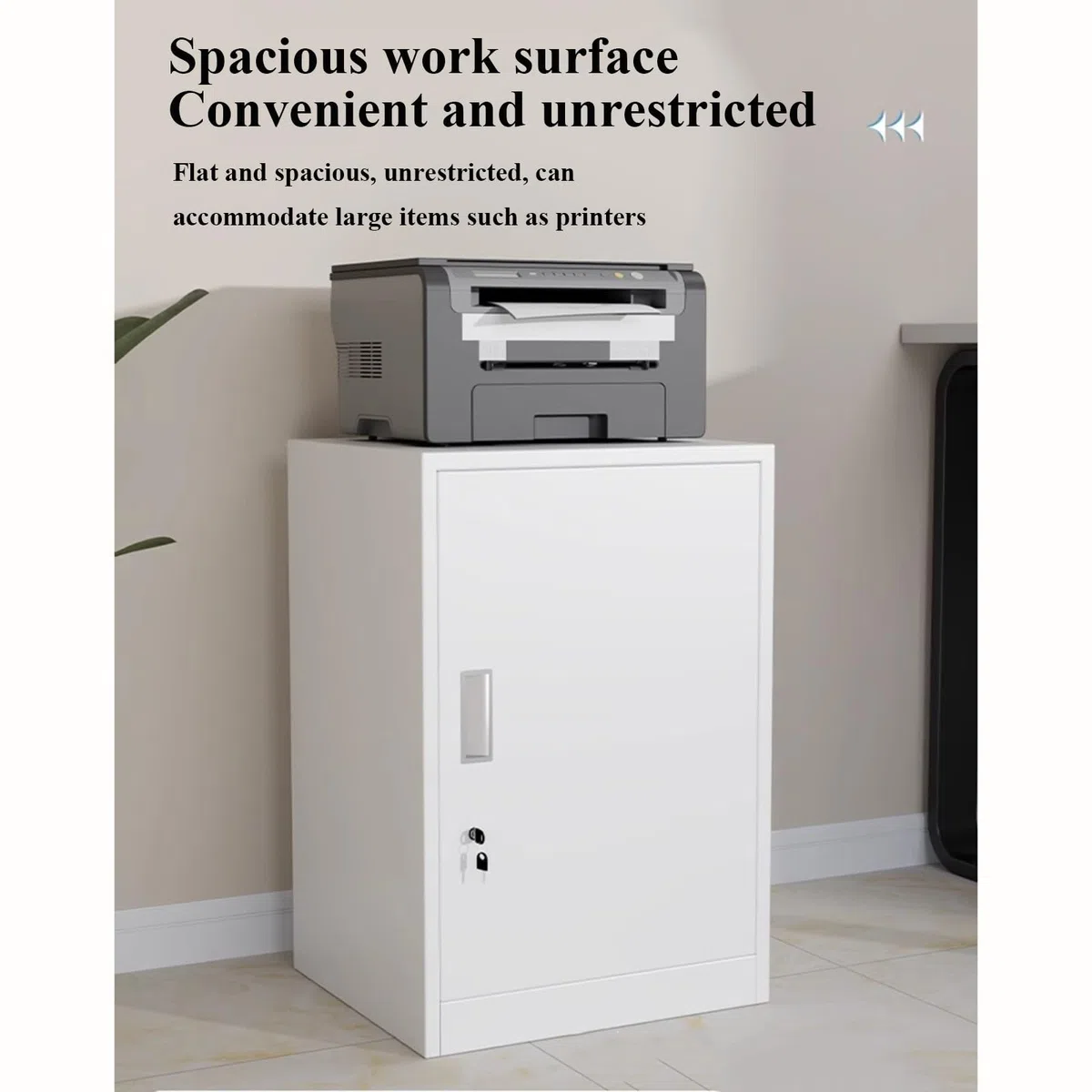Cassettiera con Ante, Serratura con Chiave per Documenti Riservati, Mobile Contenitore per Ufficio, Ideale per Spazi Domestici o Commerciali(Style 4,2 Drawers)