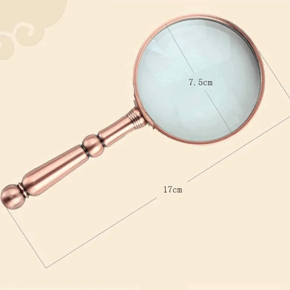 Lente d'Ingrandimento Portatile in Bronzo ad Alta Definizione per Anziani, Speciale per la Lettura, espandibile per Anziani, Lente d'Ingrandimento Portatile