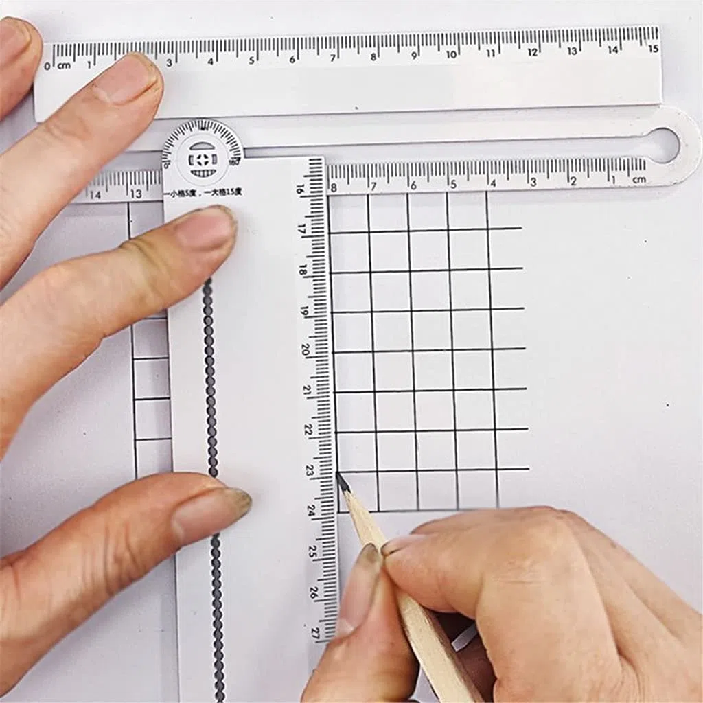 1pcs Stile Semplice 30 centimetri Rettangolo Trasparente Righello Goniometro Studente Cancelleria Disegno Strumento Forniture
